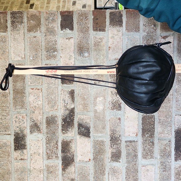 Fun Black Faux-Leather "Ball" Purse - Picture 6 of 9